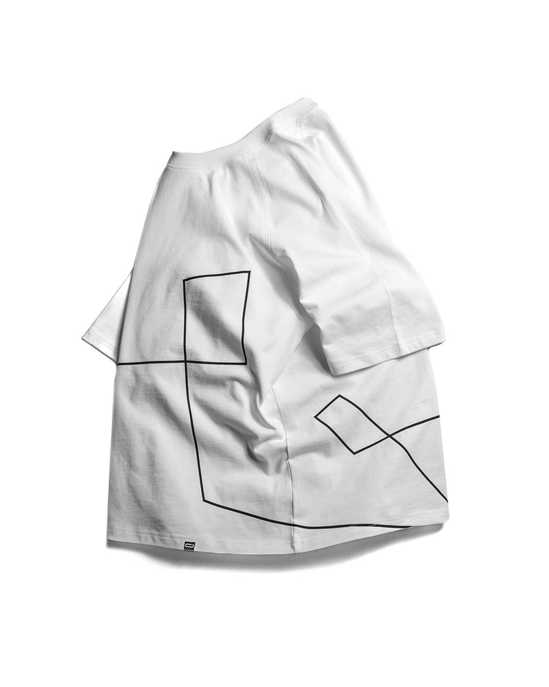 White Continuous Line Tee