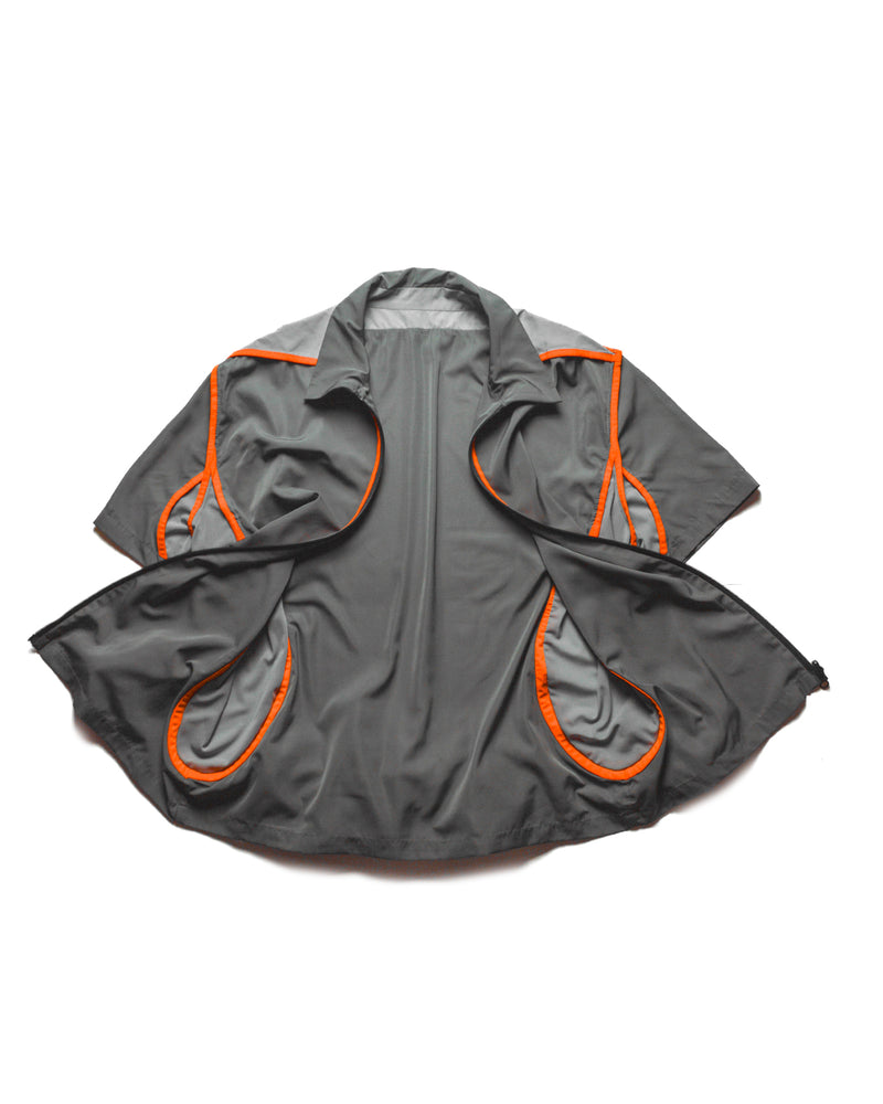 Safety Orange/Asphalt Grey Cropped Reversible Shirt